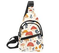 Borsa a tracolla piccola zaino per donne e uomini, funghi foresta flora (3) zaino a tracolla borsa a tracolla da viaggio sport escursionismo, Multicolore 01, 11.8x7x1.5in/30x18x4cm