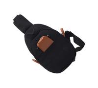 Borsa a Tracolla Piccolo Anatroccolo in Tela, Nera | Ricamo Artistico Speciale, Manico Superiore e Cinghia Comoda, per Snack, Chiavi, Shopping e Spostamenti