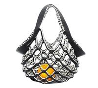 Borsa a tracolla pieghevole in pelle fatta a mano, 2 in 1, cuscino pieghevole e borsa per la spesa, borsa a tracolla pieghevole e alla moda per donne, Stile D, regular