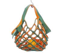 Borsa a tracolla pieghevole in pelle fatta a mano, 2 in 1, cuscino pieghevole e borsa per la spesa, borsa a tracolla pieghevole e alla moda per donne, Stile F, regular