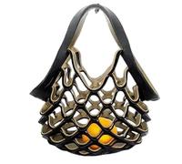 Borsa a tracolla pieghevole in pelle fatta a mano, 2 in 1, cuscino pieghevole e borsa per la spesa, borsa a tracolla pieghevole e alla moda per donne, Stile A, regular