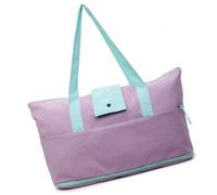 Borsa a tracolla pieghevole leggera e impermeabile, design espandibile per palestra, viaggi, sport, gears, borsa Oxford, Viola, Mass Beauty