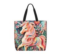 Borsa A Tracolla Pink Paper Cut Uni-Corn Donna Tote Bag Elegante Borse A Mano Leggera Borsetta Per Uso Quotidiano Università Shopping