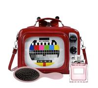 Borsa a tracolla - poliestere, taglia , borsa a tracolla a forma di TV, design portatile | borsa a tracolla multifunzione leggera, borsa fantasia per uso quotidiano, scuola, studio, vo, rosso, Fare