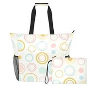 Borsa a tracolla portatile da spiaggia, taglia unica, per vacanze | Borsa a tracolla da viaggio in tessuto twill resistente all'acqua per vacanze al mare blu tempesta di fulmini