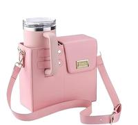 Borsa a tracolla portatile per esterni, compatibile con Stanley e la maggior parte delle bottiglie d'acqua, include portamonete e portachiavi con coniglietto di peluche, supporto a tracolla regolabile