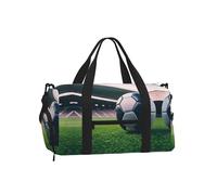 Borsa a tracolla portatile per sport, borsa da viaggio con stampa di stelle marine, conchiglie, spiaggia, perfetta per palestra, campeggio, viaggi di lavoro, Pallone da calcio, One Size