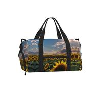 Borsa a tracolla portatile per sport, borsa da viaggio con stampa di uova di Pasqua, perfetta per palestra, campeggio, viaggi di lavoro, Girasoli Luce solare, One Size