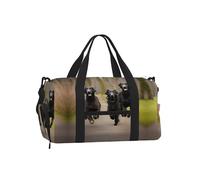 Borsa a tracolla portatile per sport, borsa da viaggio con stampa di uova di Pasqua, perfetta per palestra, campeggio, viaggi di lavoro, Trotting Flat Coated Retrievers Paw, One Size