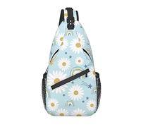 Borsa a tracolla Primavera Fiore margherita Blu Arcobaleno Escursionismo Zainetto Zaino a spalla a tracolla Zaino da viaggio per uomo Donna