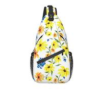 Borsa a tracolla primavera gialla fiore margherita mirtillo escursionismo zainetto zaino a tracolla zaino da viaggio per uomo donna