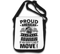 Borsa a tracolla Proud American If You Don't Like It Move Bianco