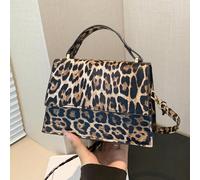 Borsa a tracolla quadrata piccola con patta e stampa leopardata alla moda e casual per donne, nuova borsa a spalla/estiva, borsa a tracolla, borsa a cartella, borsa con stampa leopardata di Motivo str