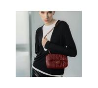 Borsa a tracolla quadrata rossa piccola Nanfeng Chio2n Fancheng Red Maple, nuova borsa a tracolla incrociata da donna con catena rossa, regalo di Natale invernale Poliuretano
