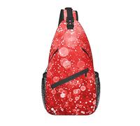 Borsa a tracolla Red Glitter Abstract San Valentino Escursionismo Daypack Zaino a tracolla a tracolla Zaino da viaggio per uomo Donna