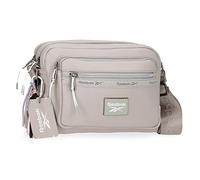 Borsa a tracolla Reebok Tina Due scomparti Grigio 25x18x7 cm Pelle sintetica