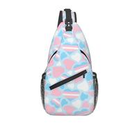 Borsa a tracolla regolabile Peace Love Breast Cancer Awareness per donne e uomini, con tracolla regolabile, zaino a spalla