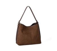 Borsa a tracolla retrò alla moda spaziosa borsa da lavoro interno in pelle per pendolarismo borsa resistente all'acqua donna accessorio coreano stili scamosciati borsa, Caff