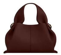 Borsa a tracolla retrò con tracolla a forma di nuvola, stile gnocco, da donna, casual, stile hobo (Cognac Red,Small)