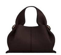 Borsa a tracolla retrò con tracolla a forma di nuvola, stile gnocco, da donna, casual, stile hobo (Ebony,Large)