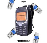 Borsa a tracolla retrò e originale "Texta se mi vuoi", zaino in pelle PU a forma di telefono cellulare di grande capacità, accessori per appassionati di tecnologia, zaino scolastico per studenti, bors