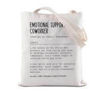 Borsa a tracolla riutilizzabile per la spesa, con supporto emotivo, con definizione di collega, per la spesa, da lavoro, Supporto Coworker Tote, 35*40cm