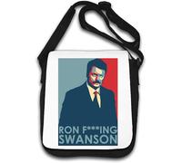 Borsa a tracolla Ron Poster Bianco