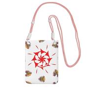 Borsa a tracolla rosa - Borsa a tracolla con stampa a otto vie, perfetta per lo shopping e le attività all'aperto