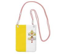 Borsa a tracolla rosa - Borsa a tracolla con stampa bandiera del Vaticano, perfetta per lo shopping e le attività all'aperto