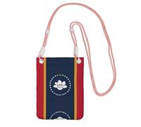 Borsa a tracolla rosa - Borsa a tracolla con stampa bandiera dello stato del Mississippi, perfetta per lo shopping e le attività all'aperto