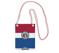 Borsa a tracolla rosa - Borsa a tracolla con stampa bandiera dello stato del Missouri, perfetta per lo shopping e le attività all'aperto