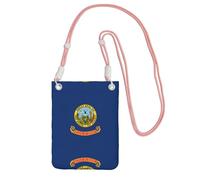 Borsa a tracolla rosa - Borsa per cellulare con stampa bandiera dello stato dell'Idaho, perfetta per lo shopping e le attività all'aperto