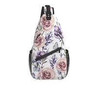 Borsa a tracolla Rosa Farfalla Fiore Primavera Escursionismo Zainetto Zaino a tracolla a tracolla Zaino da viaggio per uomo Donna