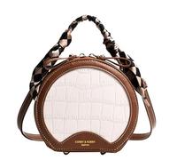 Borsa a tracolla rotonda alla moda per le donne semplici e borse a tracolla con più stili di trasporto Borsa a tracolla alla moda, Marrone, One Size