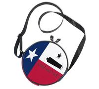 Borsa a tracolla rotonda in tela Messenger Purse Texas Flag Come and Take It