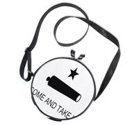Borsa a tracolla rotonda in tela Messenger Purse Texas Flag Come and Take It