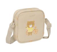 Borsa a Tracolla Safta Orso Beige 16 x 18 x 4 cm