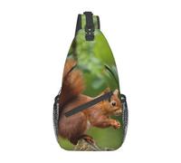 Borsa a tracolla scoiattolo, animale, zaino carino, casual, zaino per esterni