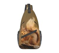 Borsa a tracolla scoiattolo, animale, zaino carino, casual, zaino per esterni