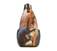 Borsa a tracolla scoiattolo, animale, zaino carino, casual, zaino per esterni