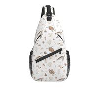 Borsa a tracolla Sea Turtle Fish Coral Hiking Daypack Crossbody Shoulder Backpack Travel Chest Pack for Men Women