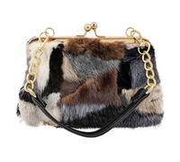 Borsa a tracolla soffice per le donne borse bella moda per festa matrimonio pochette a tracolla borse invernali sfocate, Multicolore 3, (20cm(Max Length(30cm)