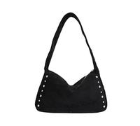 Borsa a tracolla solida Rivet Stí· Faux Suede Donna Retro Ascelle Borsa | Borsa a tracolla vintage con tracolla regolabile 27 x 15 x 9 cm robusta cerniera tote uso quotidiano casual