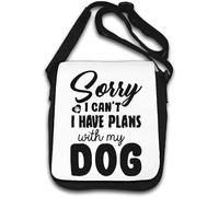 Borsa a tracolla Sorry I Can't I Have Plans With My Dog Bianco