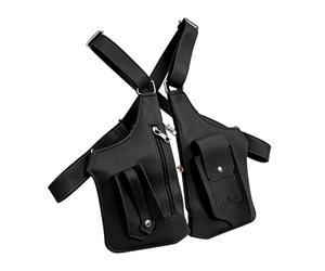 Borsa a tracolla sotto le braccia per - Portafoglio alla regolabile, borsa a tracolla dal design compatto | Accessorio sicuro c0ossbody | Viaggi Lavoro Passaporto Scuola Argento Running R, Nero