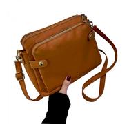 Borsa a tracolla/spalla in pelle a tre strati, borsa da donna, verde.