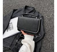 Borsa A Tracolla Spaziosa Donna Di Nuova Concezione Con Catena E Perline In Colori Solidi, Design Semplice E Adatta A Tutte Le Stagioni, Borsa Quadra Con Flip Per Uso Quotidiano, Lavoro E Svago Colora