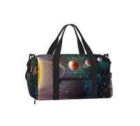 Borsa a tracolla sportiva con stampa bandiera dell'Ucraina - Grande borsa riutilizzabile da viaggio per le vacanze da donna, Pianeta Spazio Sistema Solare, One Size