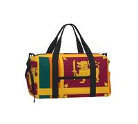 Borsa a tracolla sportiva con stampa di lettere e numeri, grande borsa riutilizzabile da viaggio per le vacanze da donna, Bandiera dello Sri Lanka, taglia unica