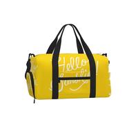 Borsa a tracolla sportiva con stampa di pastore tedesco, grande, riutilizzabile, da viaggio, per le vacanze, Buon Ciao Sunshine, One Size